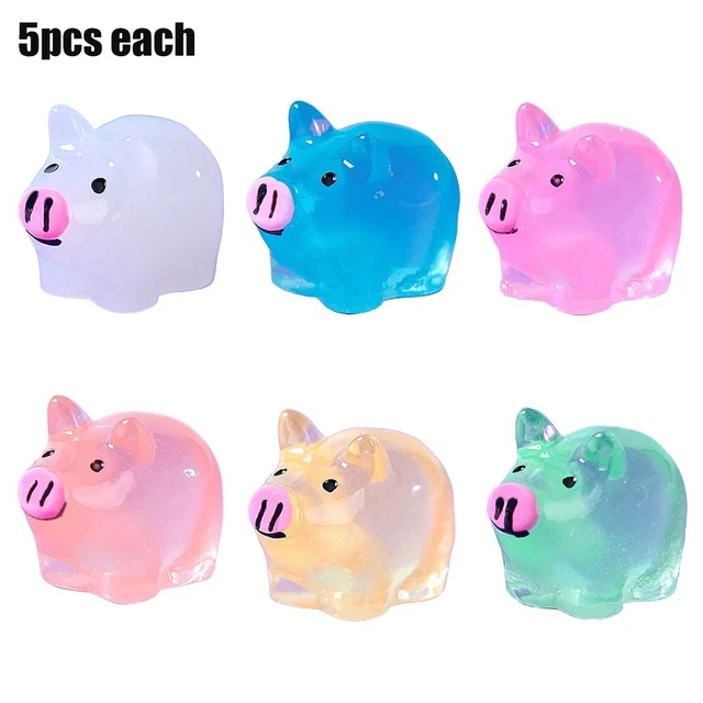 Lot De 100 Figurines Animaux En Résine – Mini Lapins Qui Brillent Dans Le Noir – Pour Jardin Féerique, Pot Et Micro-Paysage