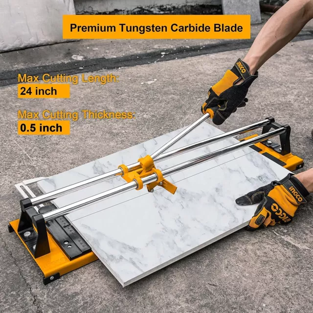 Ingco 600mm(24") Manual Tile Cutter Max cutting thickness-12mm with 2 Pcs blades 2