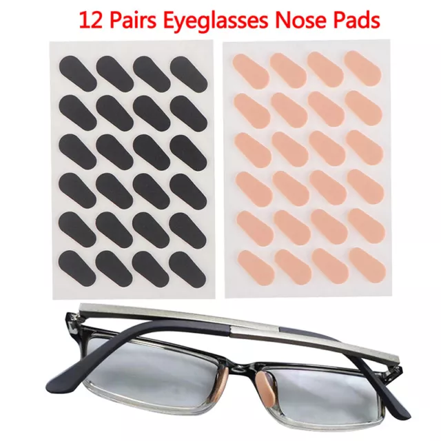 12Pairs Eye Adhesive Soft Comfort Foam Nose Pads Anti-Slip Eyeglass Nose P d#w#