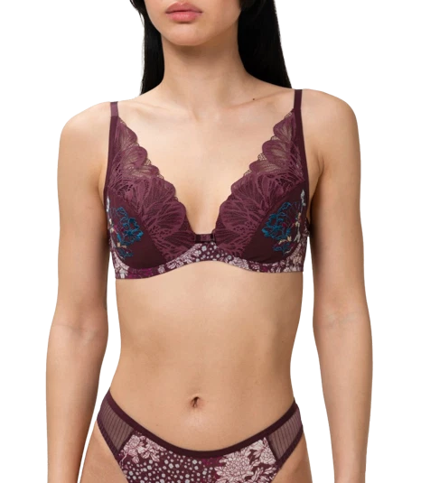 Triumph Damen Slip „Lavish Spotlight High Waist Thong“ – Hoch Geschnitten, Bequem, Im Klassischen Design (Claret-Farbe)