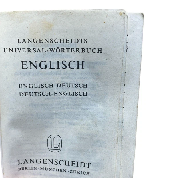 LANGENSCHEIDT'S LILLIPUT DICTIONARY EnglishDeutsch 1957 Printed in