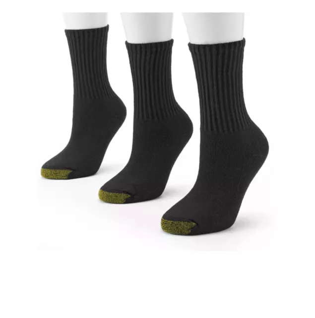 Men’s Gold-Toe 3-pk. Ultra Tec Crew Socks Black Size 9-11 Black