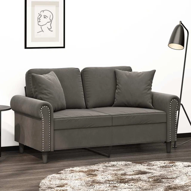 Sofa Sectional Couch with Pillows and Cushions for Living Room Velvet vidaXL