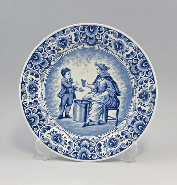 99845081 Céramique Taille XXL Assiette Bleu Décor
