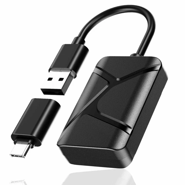 Adaptateur CarPlay Sans Fil 2 En 1 Pour IPhone Et Android Auto - Plug And Play, Connexion Automatique