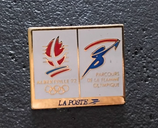 ALBERTVILLE 1992 - LA POSTE OLYMPIC SPONSOR PIN PARCOURS de La FLAMME OLYMPIQUE