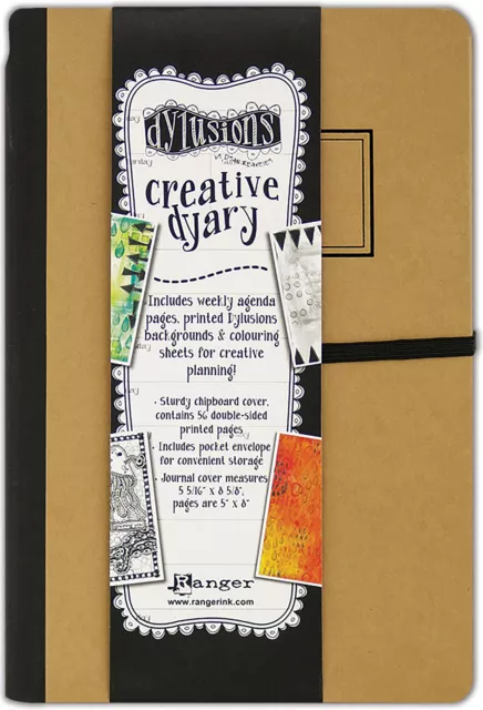 Dyan Reaveley's Dylusions Creative Dyary 2 5"X8"-Kraft W/Black DYJ58663