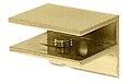 CRL EH134 Brass Square Interior Shower Shelf Clamp with Support Leg