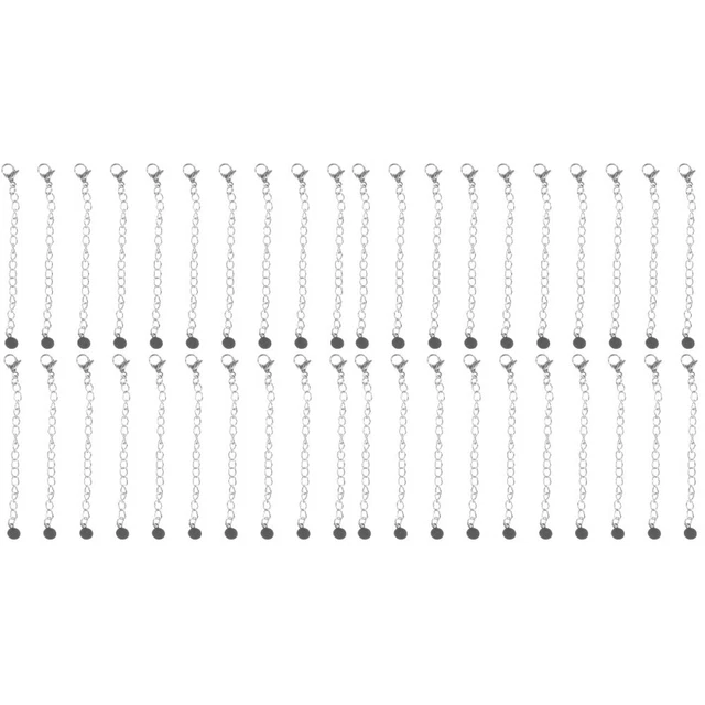 40 piezas Collar Extensor Cadenas Pulsera Extensores Elegantes Cadenas de Extensión