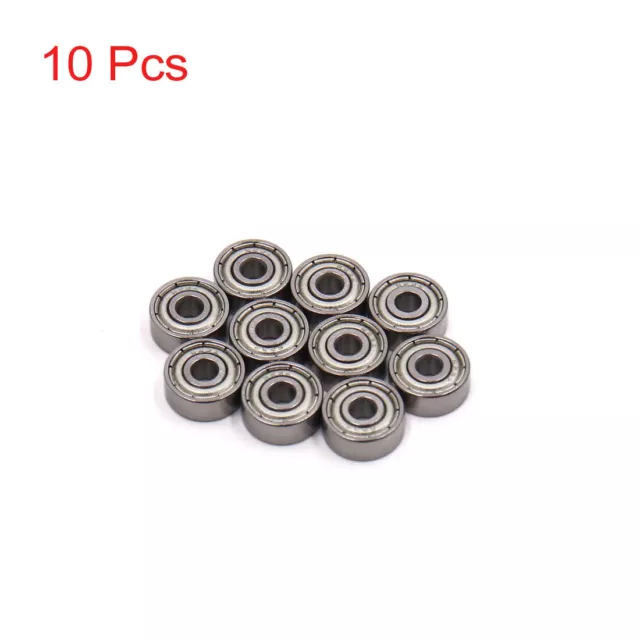 10 Pcs 623Z 3 x 10 x 4mm Double Shielded Deep Groove Radial Ball Bearing