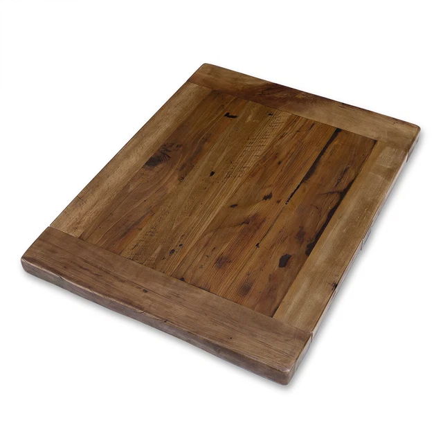 Reclaimed Wood Tabletop with Breadboard Ends