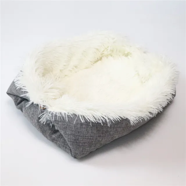 2 in1 Washable Pet Dog Cat Mattress Nest Convertible Pad Fluffy Soft Warm Bed Ke