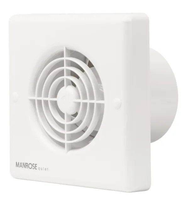 Manrose QF100T 4" Standard Quiet Extractor Fan with Integral Timer Bathroom