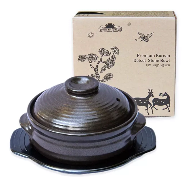 Korean Stone Bowl (Dolsot), Sizzling Hot Pot for Bibimbap and Soup - Premium ... 2