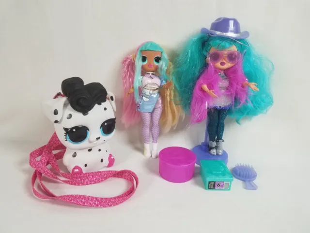 Lot Of 3 Lol Surprise Dolls Candylicious Cosmic Nova Dalmation Bank