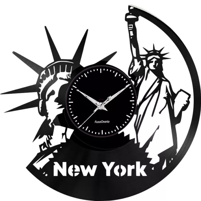 Orologio disco vinil clock orologio da parete  a tema  citta new york