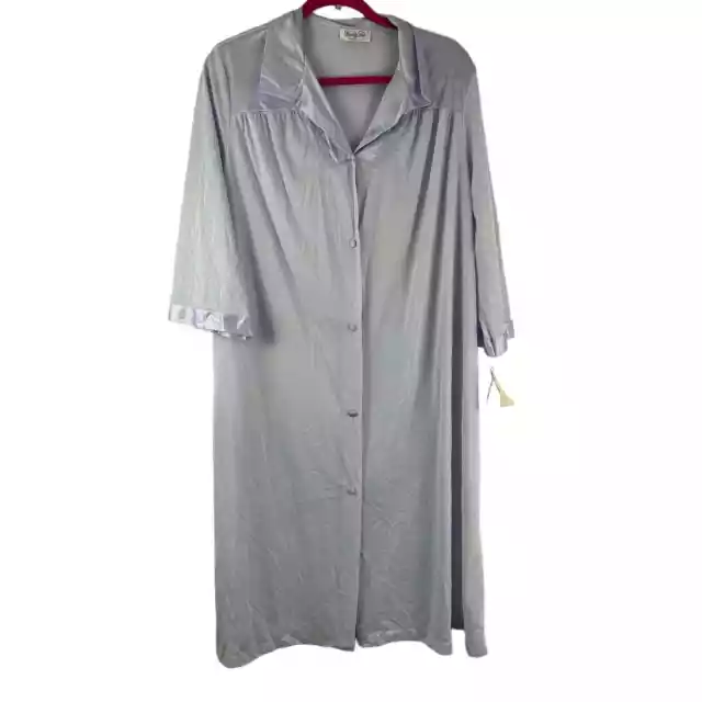 NEW Vanity Fair Sleep Gown Bed Jacket Robe Periwinkle Size Large New with Tags