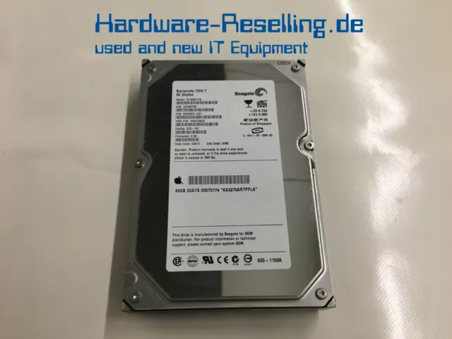 Seagate Apple barracuda Ide 80GB 3,5 " 7200RPM 1Gb/S 2MB ST380011A 9W2003-041