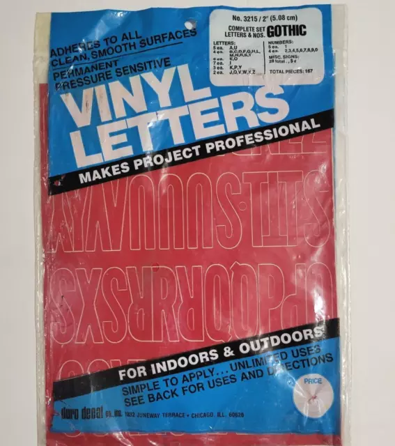 Permanent Adhesive Vinyl Letters & Numbers 2 167/Pkg-White 