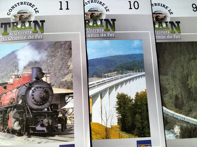 LOT DE 3 Construire le TRAIN l'Univers du CHEMIN de FER : Numéros 9, 10