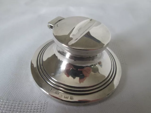 Very Small 1919 Silver Capstan Inkwell