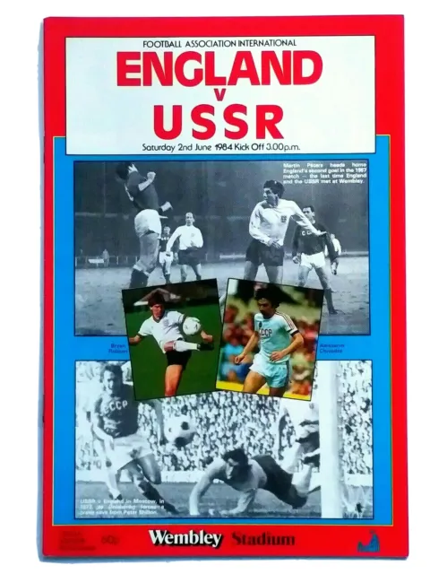 England v USSR Official programme 2/6/1984 Friendly International. NEW CONDITION