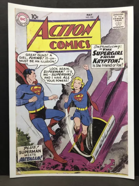 Action Comics #252 Supergirl COVER DC Comics Poster 10x14 Curt Swan Stan Kaye