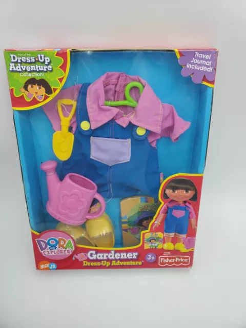 New Dora The Explorer Dress Up Adventure "Gardener" Doll Outfit Fisher Price