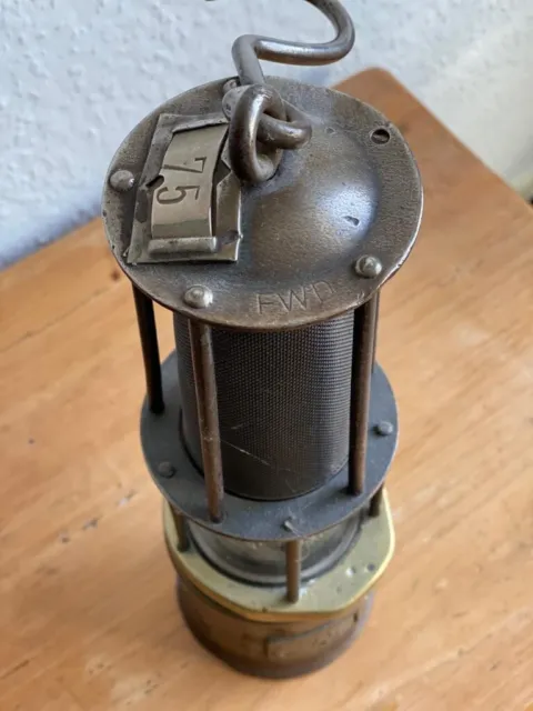 Grubenlampe FWD / 75 sehr alt Bergbau  Wetterlampe