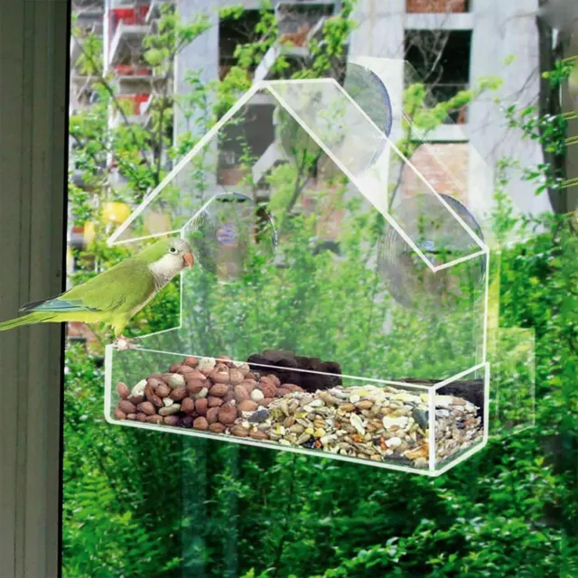 2 X SUSPENDU Fenêtre Mangeoire Oiseau Sauvage Table Perspex