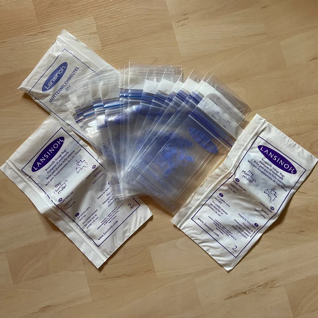 24 LANSINOH Muttermilchbeutel zum Aufbewahren und Einfrieren von Muttermilch