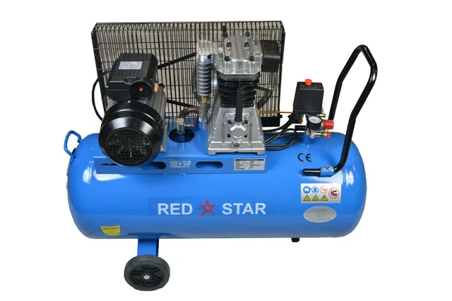 100L Ltr Litre Air Compressor 8 CFM 3HP 8 Bar Engine Gauge Portable 115 psi 220v