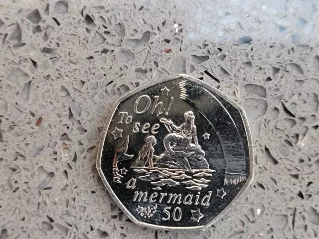 ISLE OF MAN 2020 PETER PAN COLLECTION - MERMAID 50p coin