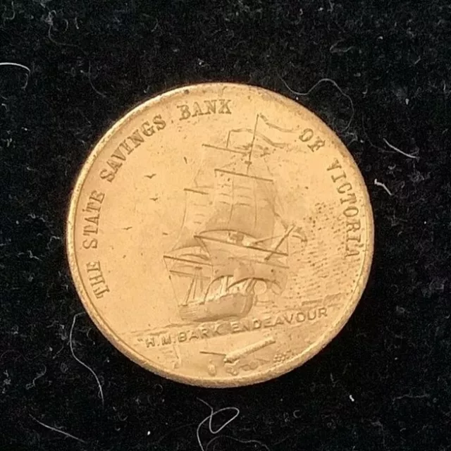 Vintage James Cook 1970 Bicentenary State Savings Bank of Victoria Medal