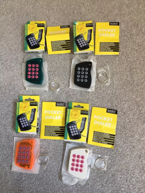 SWATCH POCKET DIALER SET OF 4 RARE NEW BOXED INSTRUCTIONS  1990s FREE POST UK