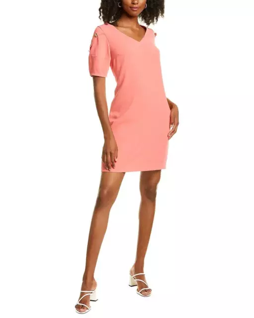 NWT- Trina Turk 'Lemonade' Crepe Sheath Dress, Ginger (Coral Pink) - Size 4