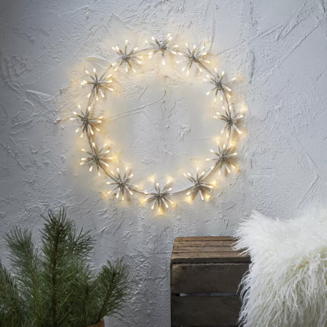 LED Kranz Ring Kreis Wanddeko hängend Weihnachten 120LED D: 50cm für Außen