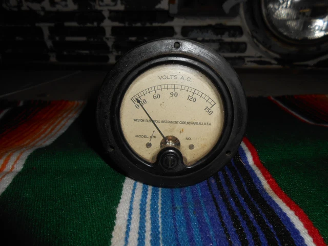 Weston Electrical Instrument Co. Model 476 Volts A.C Voltage 0-150 USA 0-4 0-750 Weston Electrical Instrument Co. Model 476 Volts A.C Voltage 0-150 USA 0-4 0-750