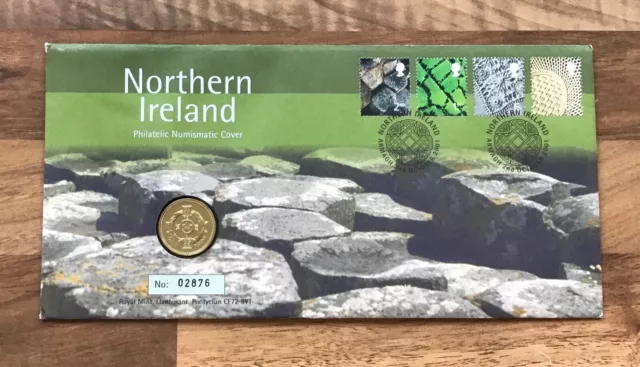 FIRST DAY BUNC £1 COIN & STAMP COVER - NORTHERN IRELAND / CELTIC CROSS No 02876