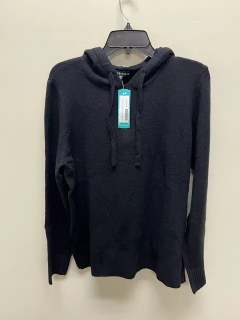 Stitch Fix LOVE ELLIE Daniela Hooded Long Sleeve Sweater NWT Black Sz XL