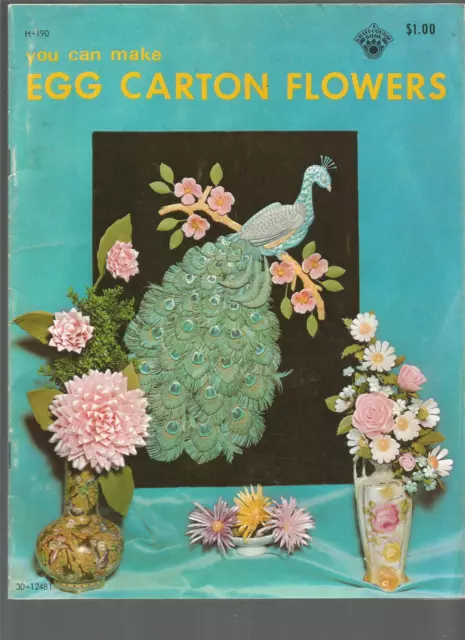 Patrones de flores de cartón de huevo hacen rosa pavo real margarita dalia margarita narciso de colección J39