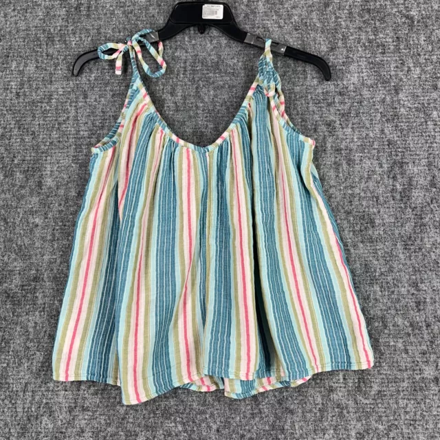 Old Navy Shirt Women Extra Large Cami Tank Top Flowy Drapey Crop Striped Strappy 2