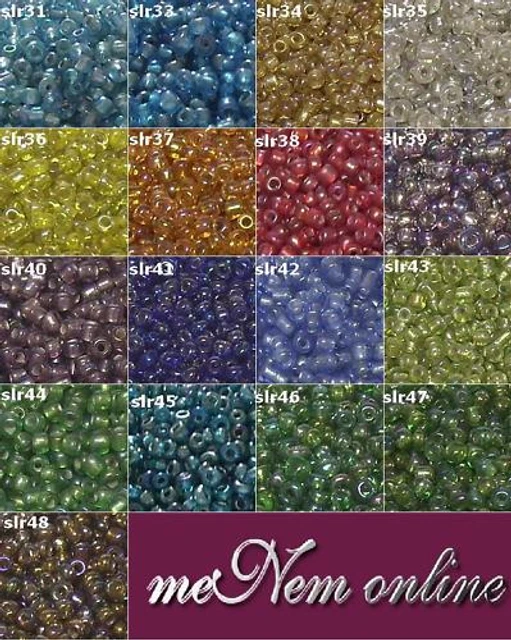 50g Rocailles Transparent Silbereinzug Regenbogen 2-2,2mm AUSWAHL Glasperlen