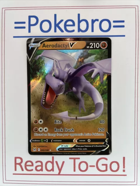 Pokemon - Aerodactyl V 092/196 - Lost Origin - Ultra Rare Holo