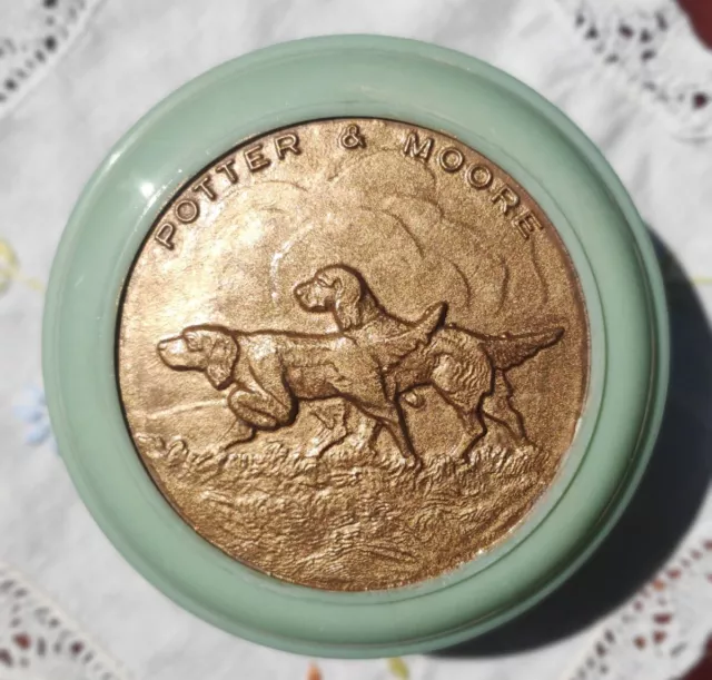 Potter & Moore🌟 1940s 🌟80 yrs Old🌟Shaving Soap Dish Hunting Dogs Bakelite