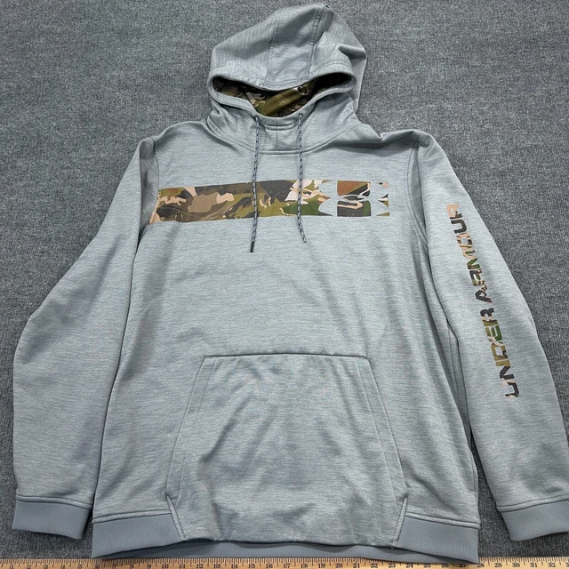 Under Armour Hoodie Mens 2XL Gray Camo Hunting Cold Gear Fleece Sweatshirt Hunt Under Armour Hoodie Mens 2XL Gray Camo Hunting Cold Gear Fleece Sweatshirt Hunt