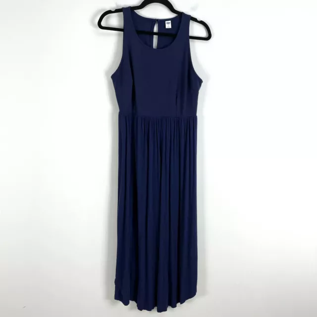 Old Navy Womens Blue Midi Stretch Tank Dress Size Medium Sleeveless