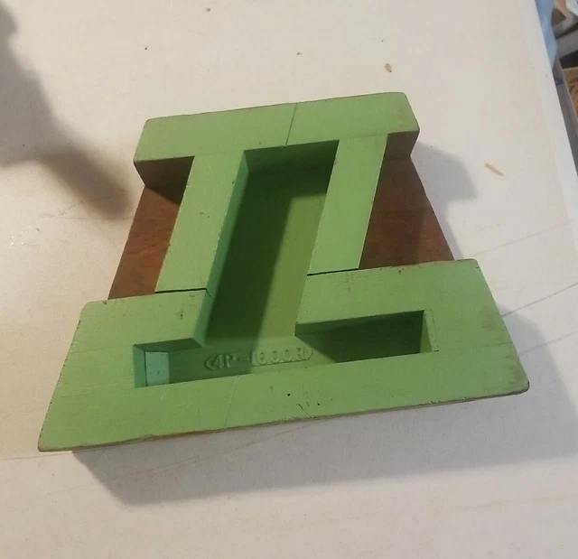 Vintage Industrial Wood Foundry Mold Pattern