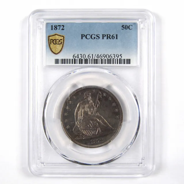 1872 Seated Liberty Half Dollar PR61 PCGS 90% Silver 50c PR SKU:I9202