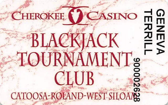 Cherokee Casinos - Catoosa, Roland & W. Siloam NC - Rare Tournament Card